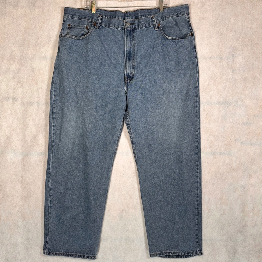 Levis Jeans Mens 44x30 550 Relaxed Fit Blue Good Medium Wash Tapered Leg Denim